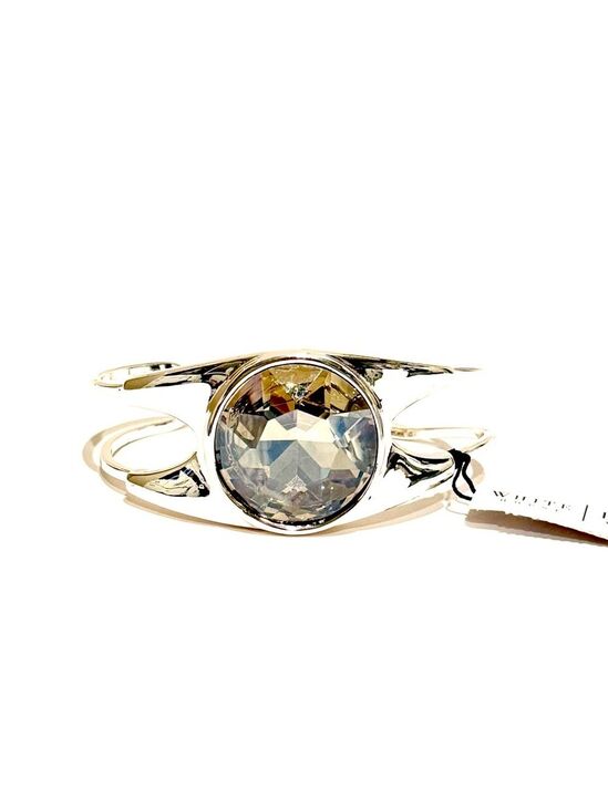 White House Black Market Jewelry - WHITE HOUSE BLACK MARKET | NWT Statement Silver Crystal Cuff Bracelet 💎